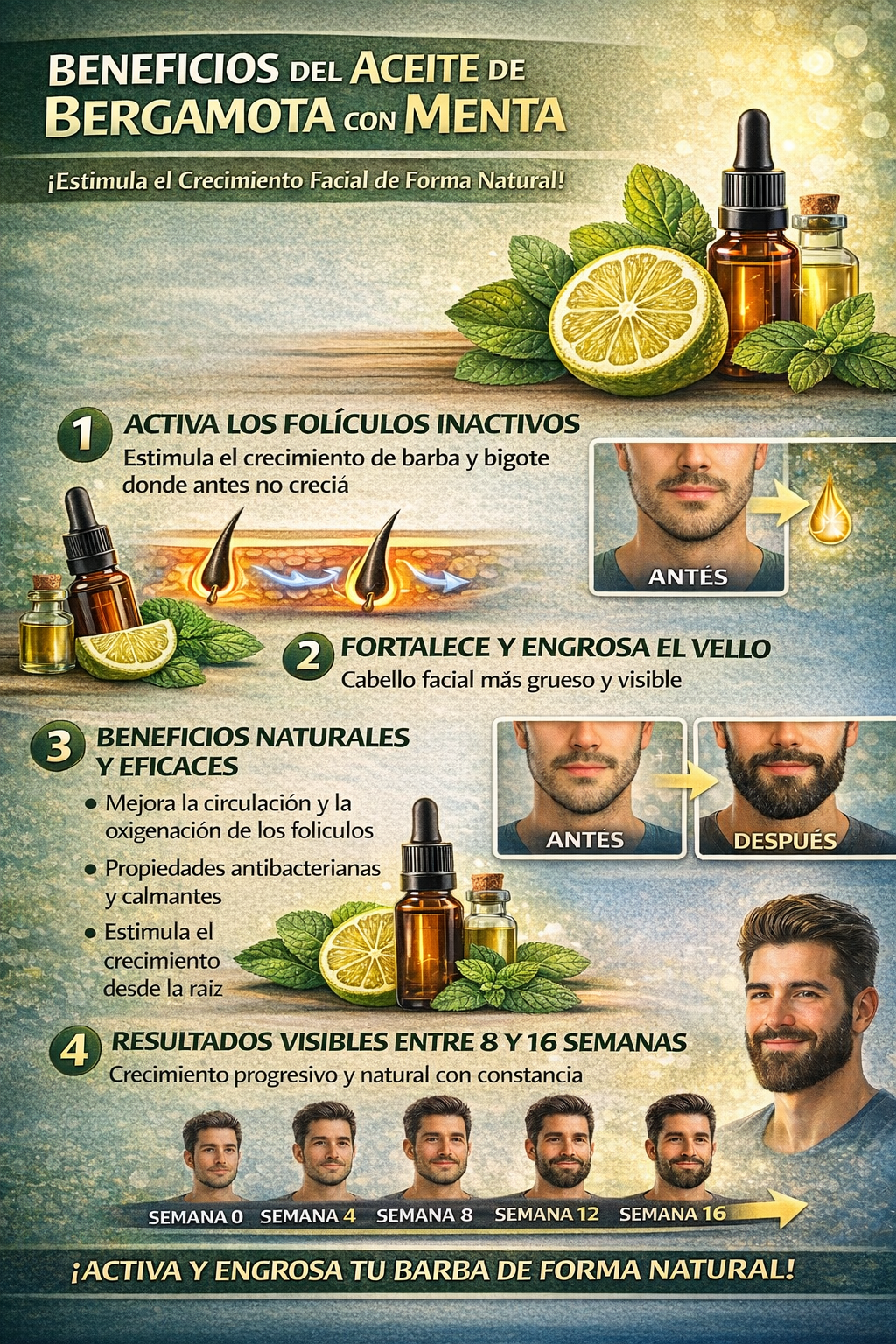BENEFICIOS DEL ACEITE DE BERGAMOTA CON MENTA