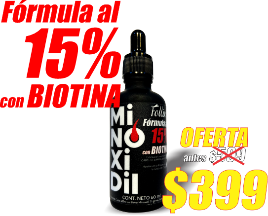 MInoxidil Follix al 15% con Biotina