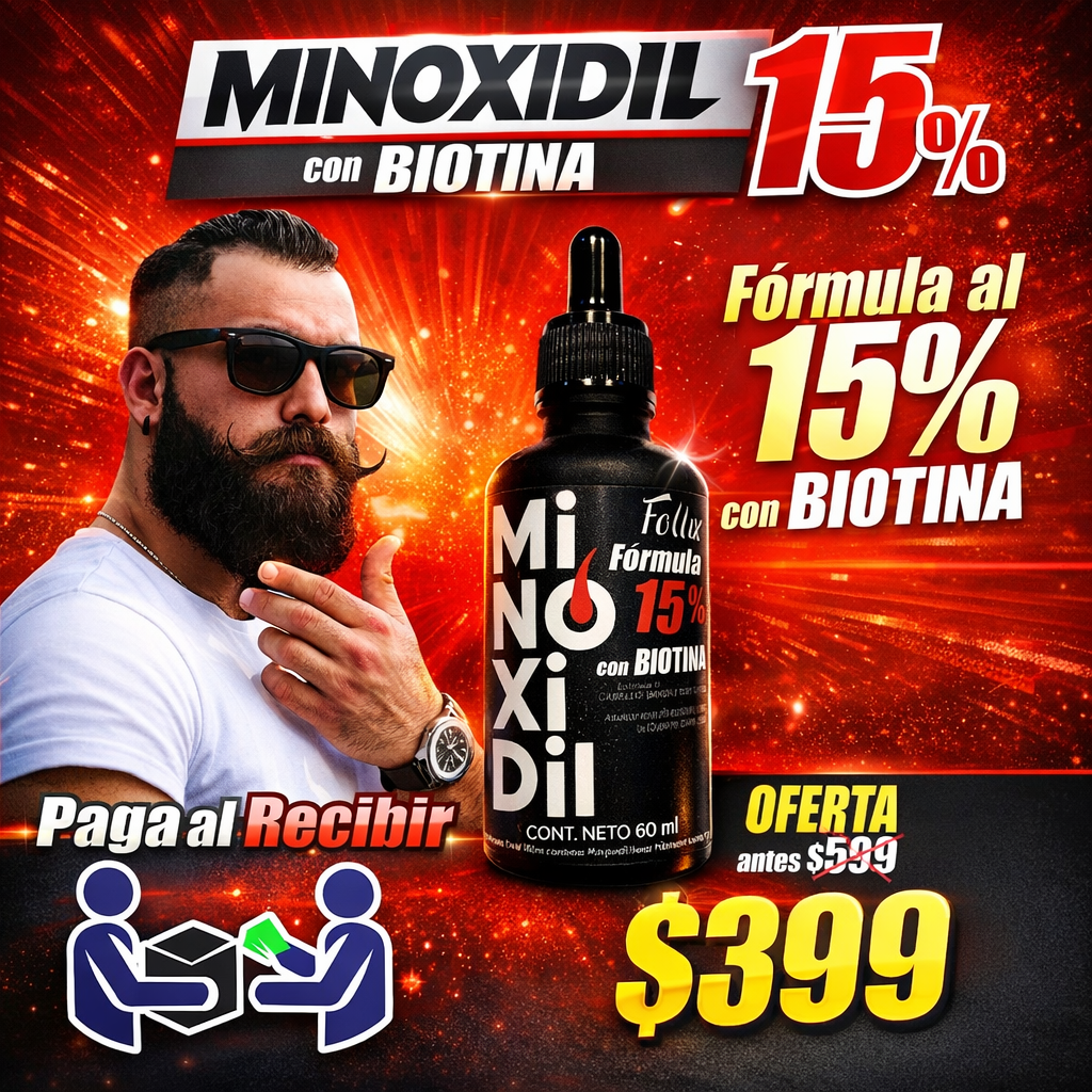 MInoxidil Follix al 15% con Biotina